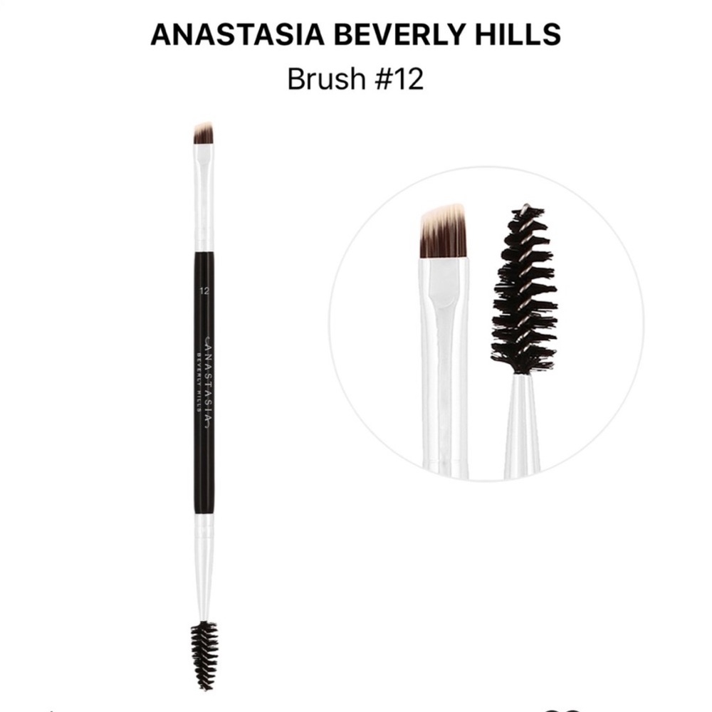 NEW ABH Dual-Ended Firm Angled Eyebrow Brush #12